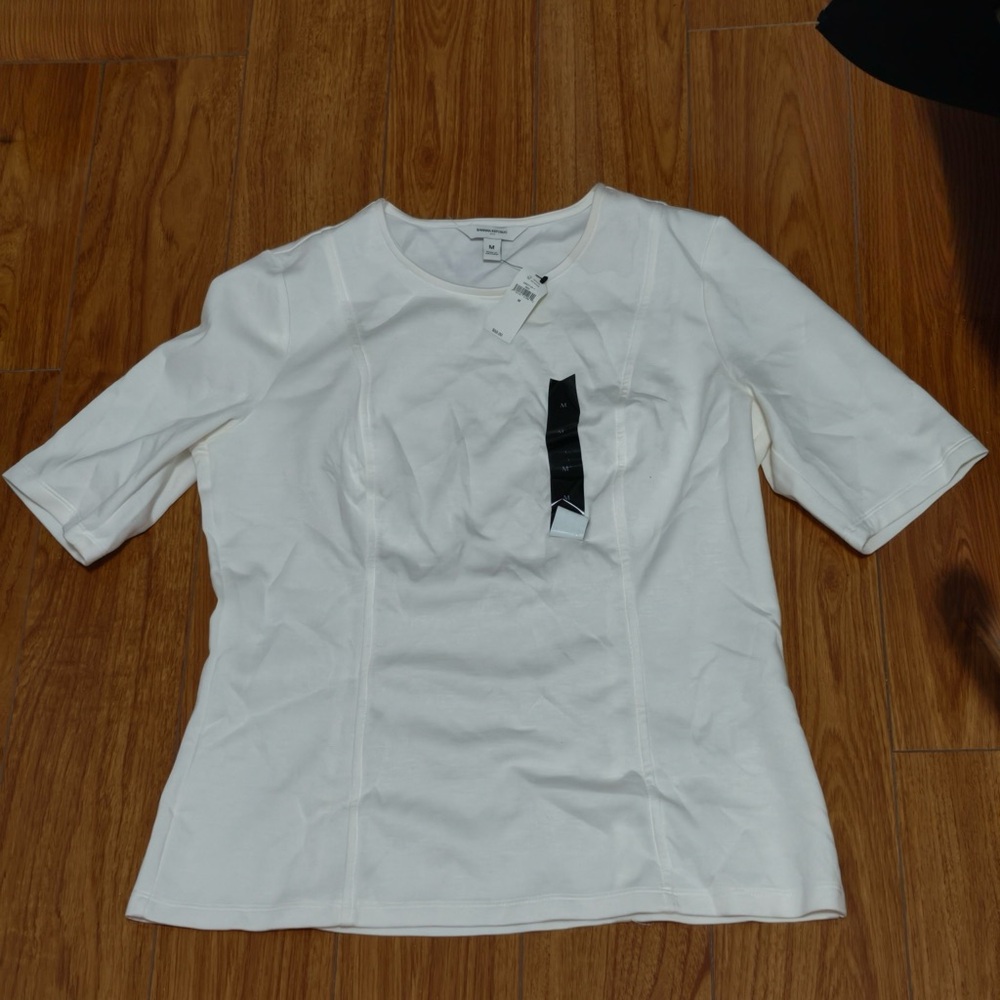 Banana Republic White Short Sleeve Shirt